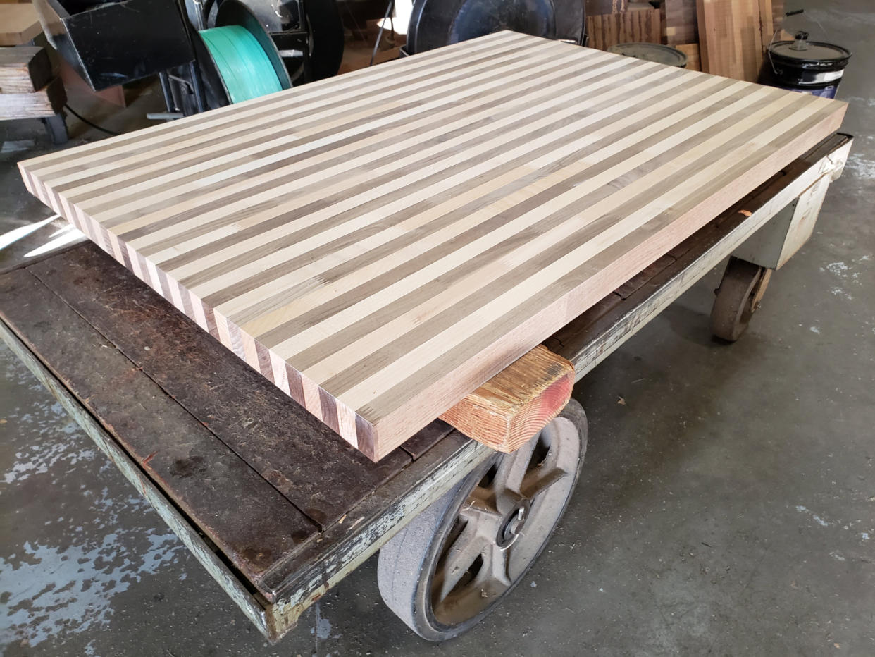 Small Cherry/Walnut Butcher Block Table